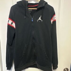Jordan Black men’s medium full zip hoodie Jacket.